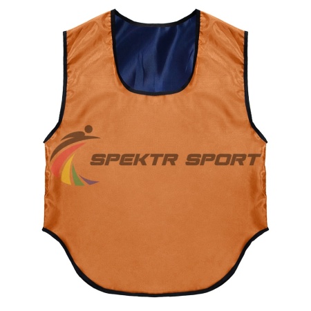 Купить Манишка футбольная двусторонняя Spektr Sport оранжево-синяя, р. 50-54 в Беслане 